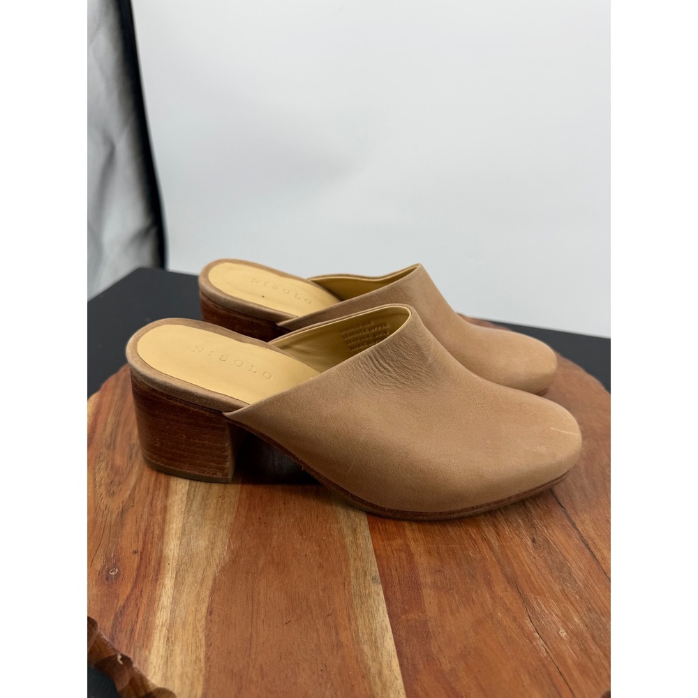 Nisolo all day heeled Mule Product Type Women 6 Tan Leather Block Heel Shoes